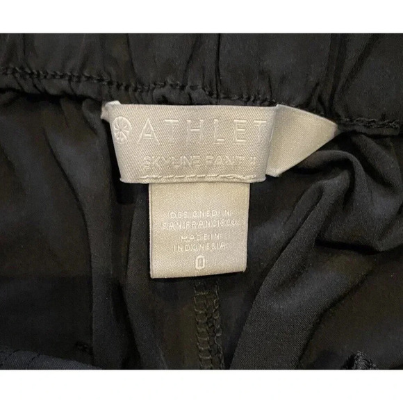 Athleta Skyline Pants Paperbag Waist Tie Pleats Black Size 0 - Picture 3 of 6